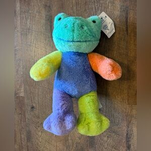 Build A Bear Happy Colors Frog Plush Colorblock Spring Multicolor Stuffed 2023
